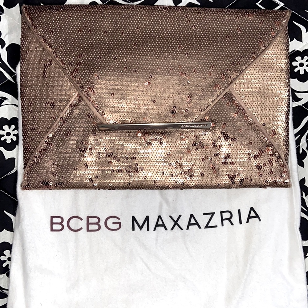 BCBG Max Azria Sequined Evening Envelope Clutch